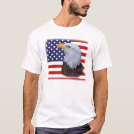 Patriotisk örn och USA flagga T-shirt