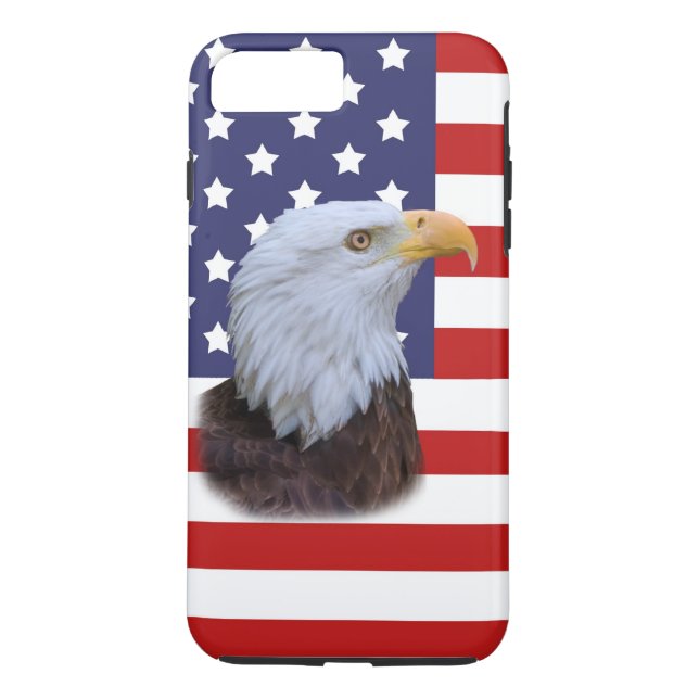 Patriotisk örn- och USA flaggaanpassade Case-Mate iPhone Skal (Baksida)