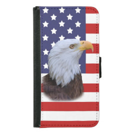Patriotisk örn- och USA flaggaanpassade Samsung Galaxy S5 Plånboksfodral