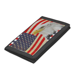 Patriotisk örn på amerikanska flagganplånboken