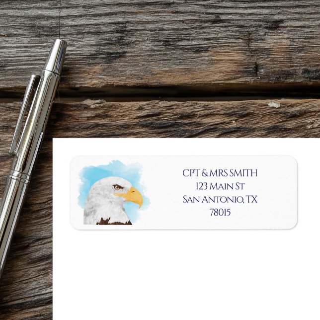 Patriotisk Örn Returadress Etikett (Patriotic Eagle Return Address Sticker)