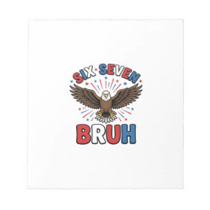 Patriotisk Örn Sex Sju Bruh Vektor Design_1 Anteckningsblock