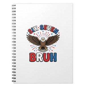 Patriotisk Örn Sex Sju Bruh Vektor Design_1 Anteckningsbok