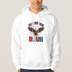 Patriotisk Örn Sex Sju Bruh Vektor Design_1 Hoodie