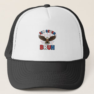 Patriotisk Örn Sex Sju Bruh Vektor Design_1 Keps