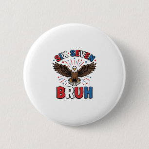 Patriotisk Örn Sex Sju Bruh Vektor Design_1 Knapp