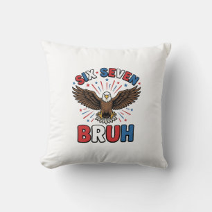 Patriotisk Örn Sex Sju Bruh Vektor Design_1 Kudde