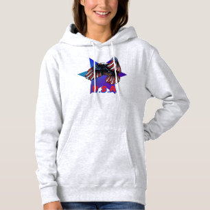 Patriotisk Örn Stjärnexplosion T Shirt