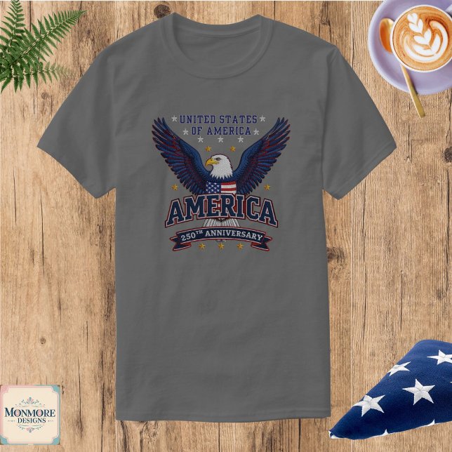 Patriotisk Örn Tröja USA 250-års T-Shirt (Skapare uppladdad)