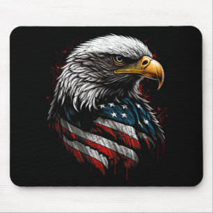 Patriotisk Örn USA Amerikansk Flagga 4:e Juli Män Musmatta