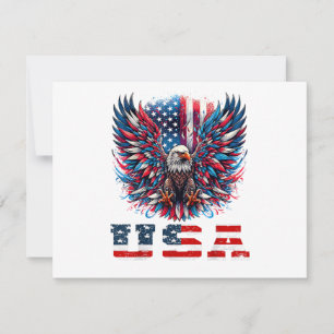 Patriotisk Örn USA Flagga Inbjudningar