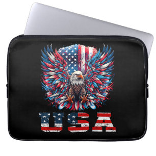 Patriotisk Örn USA Flagga Laptop Fodral