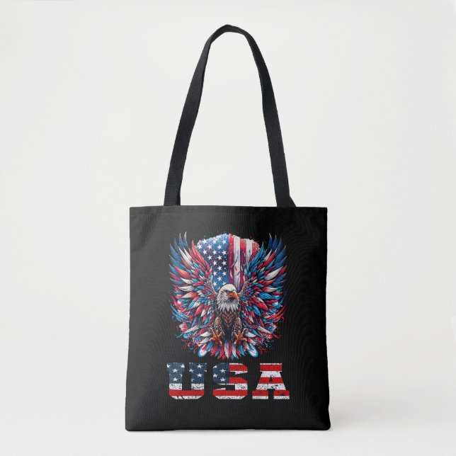 Patriotisk Örn USA Flagga Tygkasse (Framsida)