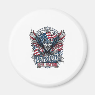 Patriotisk Örn Varg Hybrid Djur Hybrid Patrioti Magnet