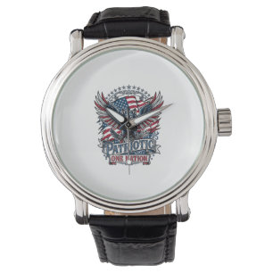 Patriotisk Örn Varg Hybrid Djur Hybrid Patriotisk Armbandsur