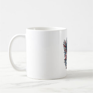 Patriotisk Örn Varg Hybrid Djur Hybrid Patriotisk Kaffemugg