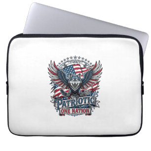 Patriotisk Örn Varg Hybrid Djur Hybrid Patriotisk Laptop Fodral