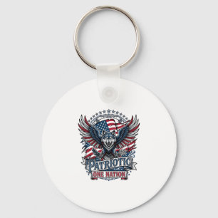 Patriotisk Örn Varg Hybrid Djur Hybrid Patriotisk Nyckelring