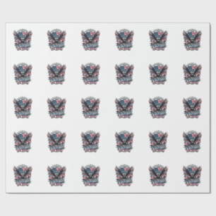 Patriotisk Örn Varg Hybrid Djur Hybrid Patriotisk Presentpapper