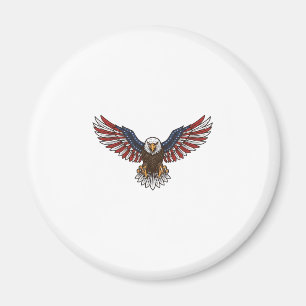 Patriotisk Örn Vintage Gravyr Vektor Design_1 Magnet
