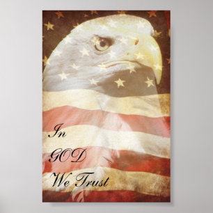 Patriotisk örnaffisch poster