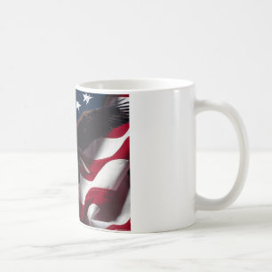 Patriotisk örnamerikanska flaggan kaffemugg