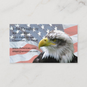 Patriotisk örnamerikanska flaggan visitkort