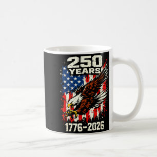Patriotisk örnflagga 250-årsjubileum usa kaffemugg