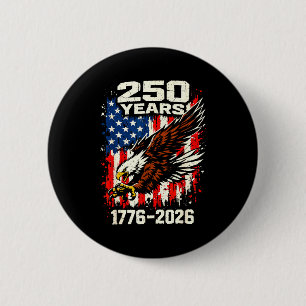 Patriotisk örnflagga 250-årsjubileum usa knapp