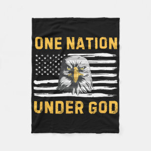 Patriotisk Örnflagga 4:e Juli En Nation Under Fleecefilt