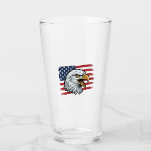 Patriotisk Örnflagga Vintage Vektor Design_1 Glaskopp