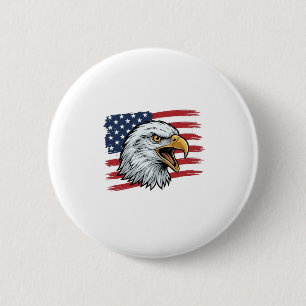Patriotisk Örnflagga Vintage Vektor Design_1 Knapp