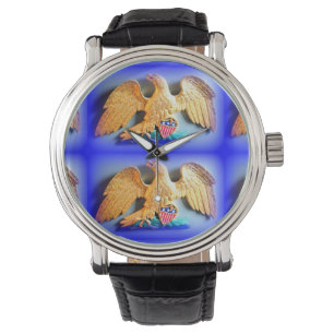 patriotisk örnklocka armbandsur