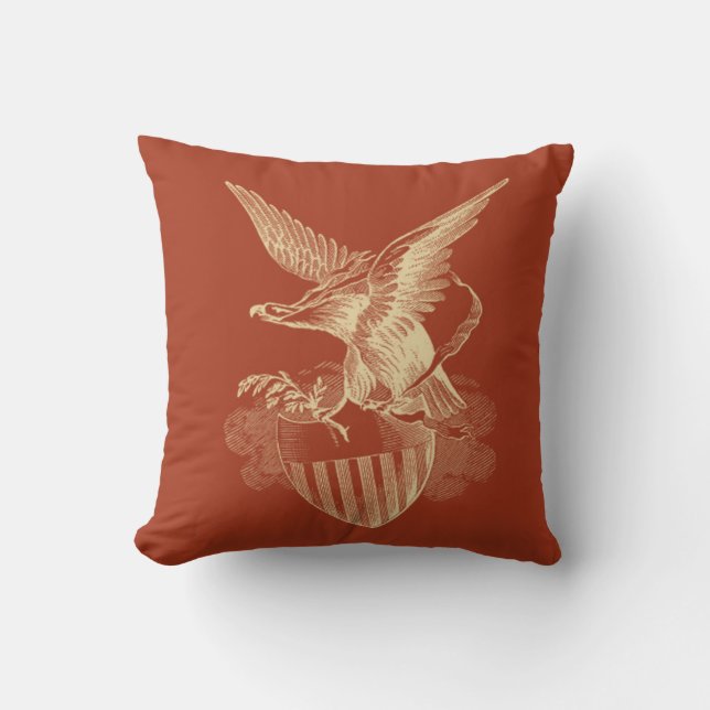 Patriotisk örnpölster kudde (Framsida)