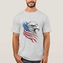Patriotisk Örnpresent - Amerikansk Flagga USA Stol T Shirt