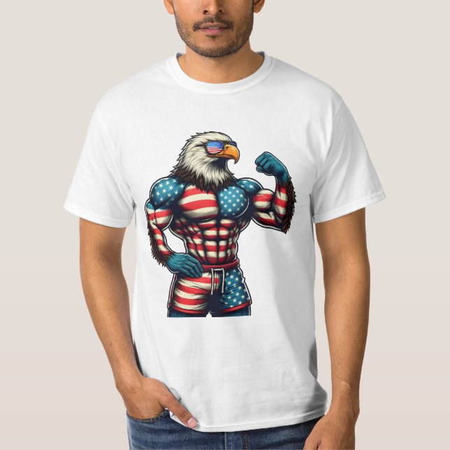 patriotisk örnskjorta, patriotisk örn t shirt (Framsida)