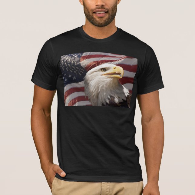Patriotisk örnskjorta t shirt (Framsida)