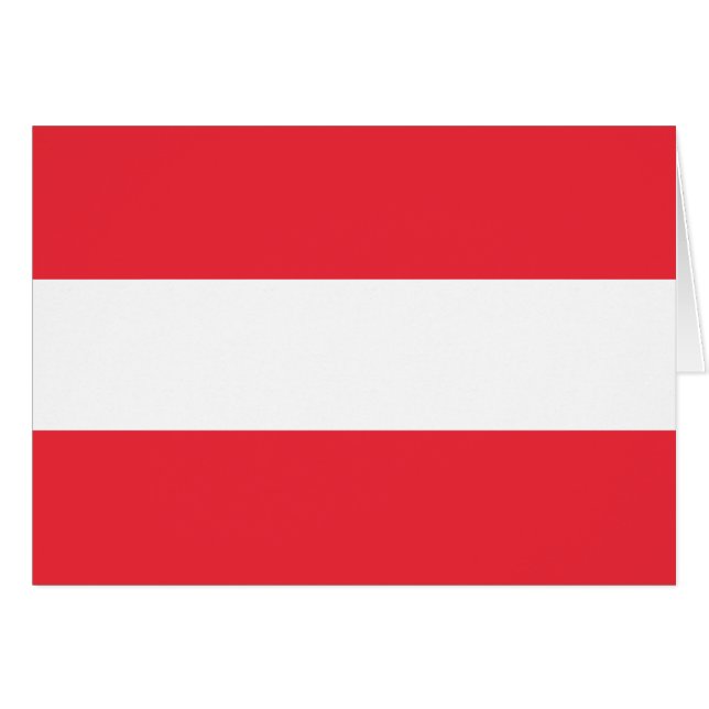 Patriotisk österrikisk flagga hälsningskort (Framsidan Horizontal)