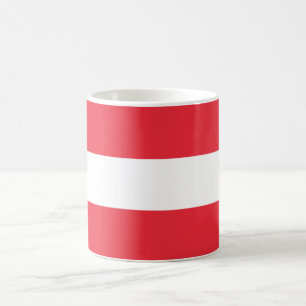 Patriotisk österrikisk flagga kaffemugg