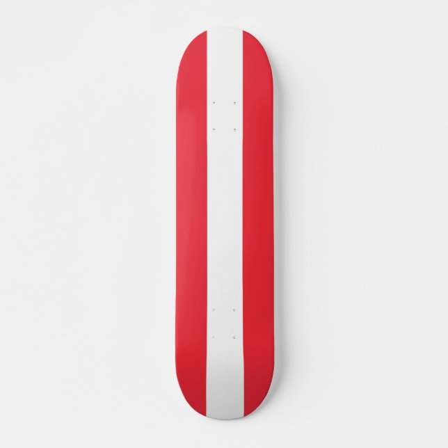 Patriotisk österrikisk flagga mini skateboard bräda 18,5 cm (Framsida)