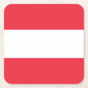 Patriotisk österrikisk flagga underlägg papper kvadrat