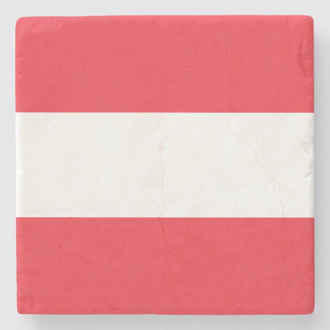 Patriotisk österrikisk flagga underlägg sten (Framsidan)