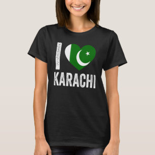 Patriotisk pakistanier Pakistans flagga Jag älsk T Shirt