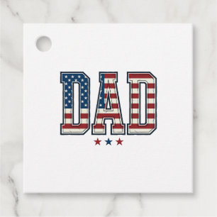 Patriotisk Pappa Amerikansk Flagga Vintage Vektor  Gåvor Etiketter