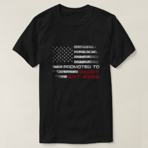 Patriotisk pappa befordrad till pappa Est 2025, pa T Shirt