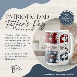 Patriotisk Pappa Fars dag Keramisk Mugg