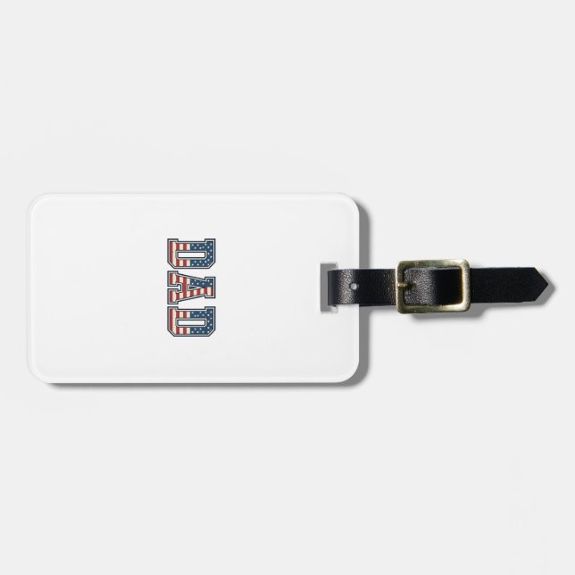Patriotisk Pappa Flagga Bokstavsvektor Design_1 Bagagebricka (Horisontell Framsida)