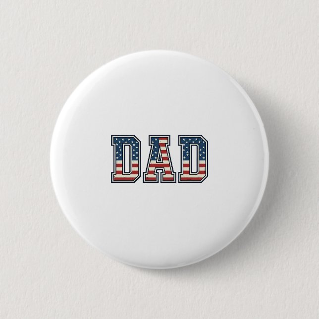 Patriotisk Pappa Flagga Bokstavsvektor Design_1 Knapp (Framsida)