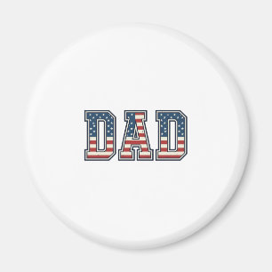 Patriotisk Pappa Flagga Bokstavsvektor Design_1 Magnet