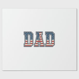 Patriotisk Pappa Flagga Bokstavsvektor Design_1 Presentpapper